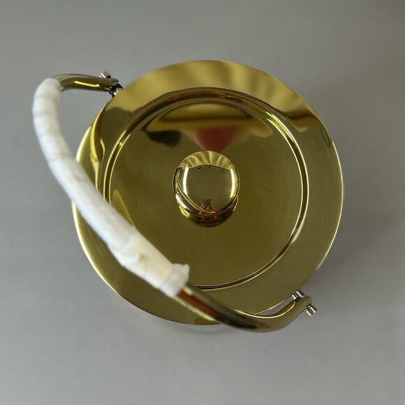 Sheila Bridges x Williams Sonoma Ice Bucket Harlem Toile Double-Wall Black Brass - Picture 4 of 10